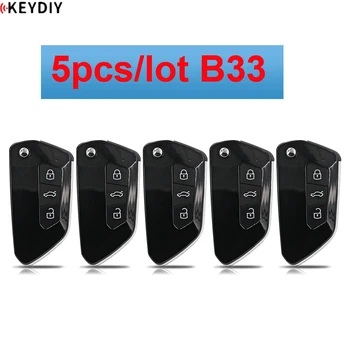 5 шт./ЛОТ KEYDIY Универсальный Дистанционный Ключ B33 Для KD900 MINIKD KD-X2 KD-MAX 3-кнопочный Ключ Работает для более чем 1000 видов автомобилей для VW Style