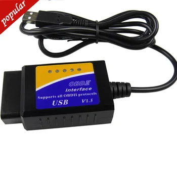 ELM327 USB V1.5 OBD2 Автомобильный Диагностический Интерфейс Сканер ELM 327 V 1.5 OBDII Диагностический Инструмент ELM-327 OBD 2 Считыватель кода Сканер