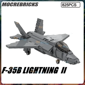 Военная серия F35 Lightning Fighter MOC Сборка строительных блоков Модель самостоятельного дизайна DIY Набор кирпичей Игрушки Рождественские подарки