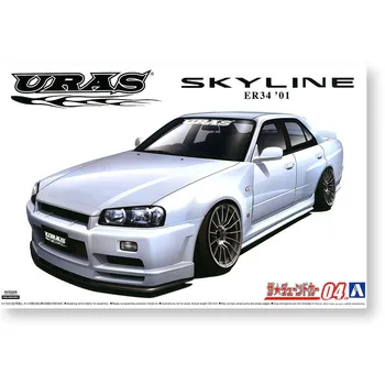Комплект для сборки спортивной модели автомобиля Aoshima 05534 1/24 Nissan Skyline ER34 Uras Type-R `01