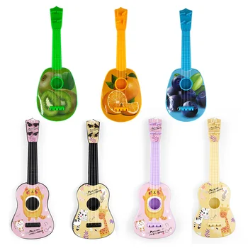 Новая забавная Гавайская гитара Игрушки Мини Четырехструнный Музыкальный Инструмент Для детей Развивающие Игрушки Для детей Рождественский Подарок на День Рождения