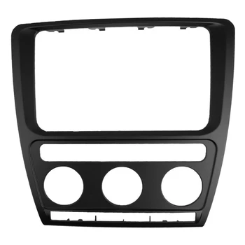 Панель радиоприемника, рамка для лицевой панели, рамка для установки стереосистемы, лицевая отделка для Skoda Octavia (автоматический кондиционер) 2004-2009